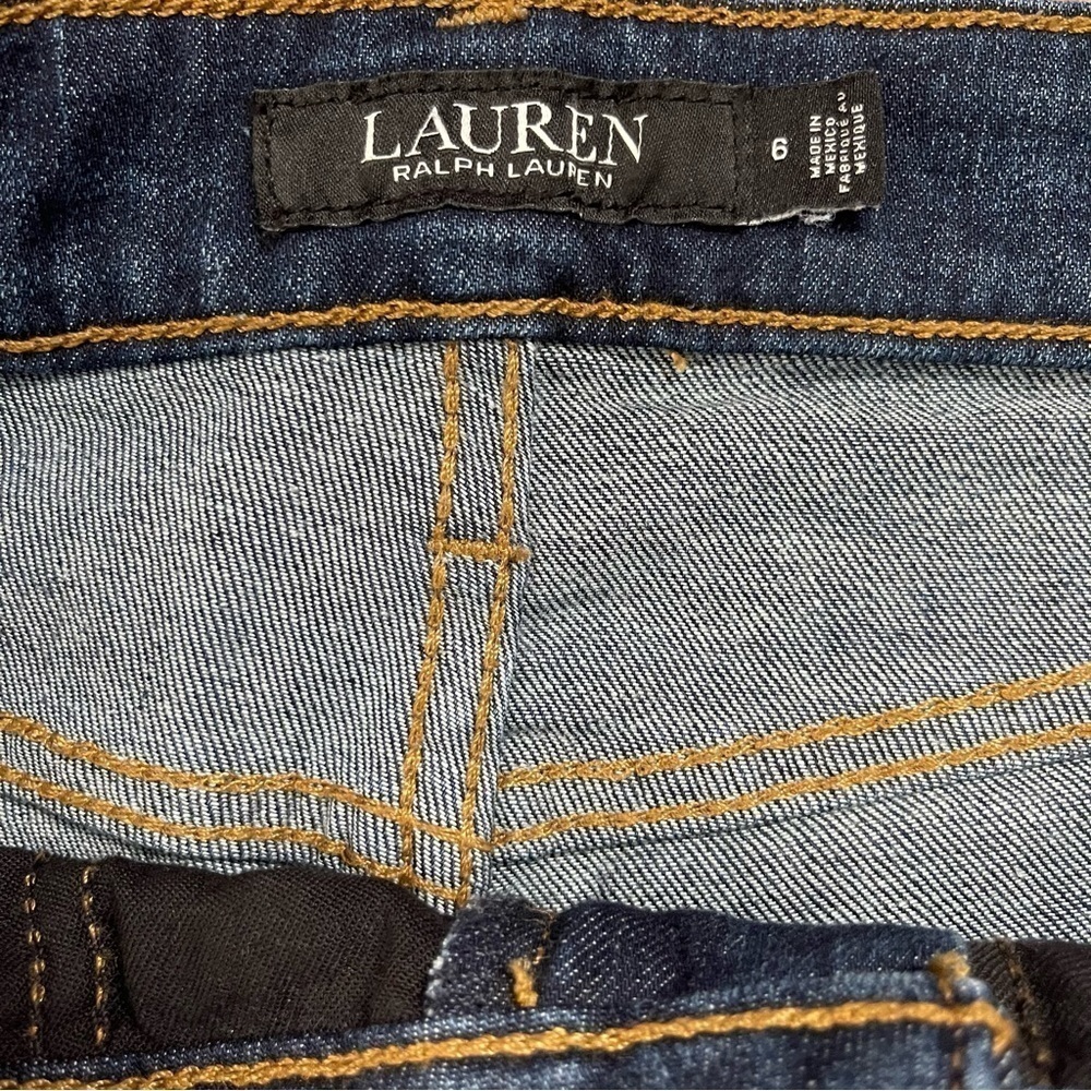Lauren Ralph Lauren Blue Dark Wash Straight Leg Jeans  US 6 - Picture 5 of 6